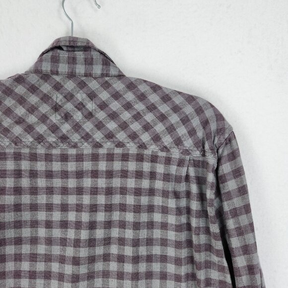 Rails Shirt Men Medium Gray Purple Buffalo Plaid Lava Sage Reid Casual Button Up - Picture 12 of 13
